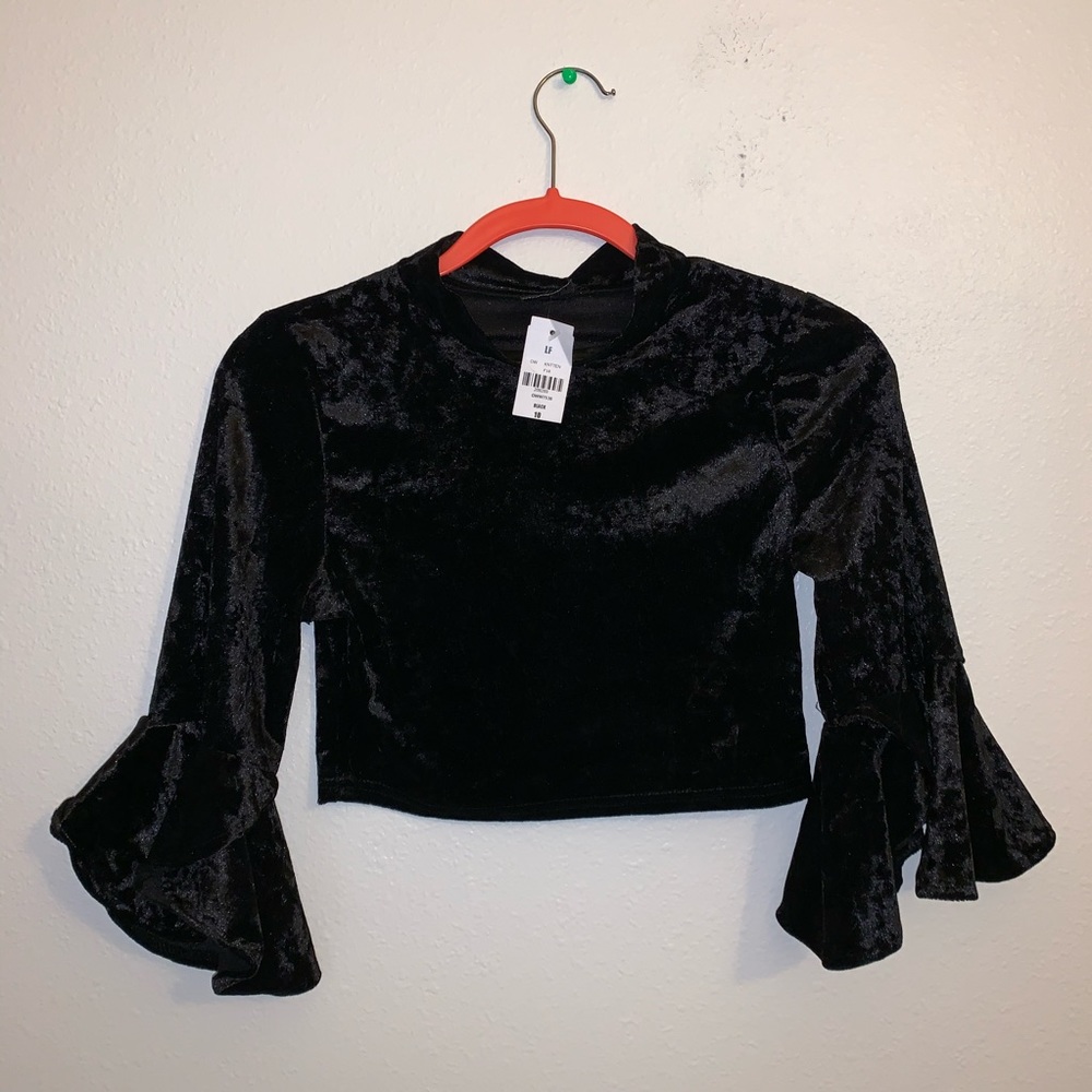 NWT one way velvet crop top